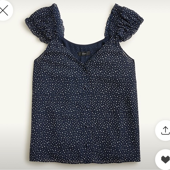J.Crew navy dot blouse - Picture 1 of 5